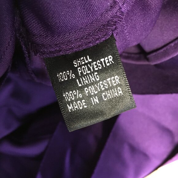 Adrianna Papell Boutique Purple Ruffles Lined Dress Size 12 - Picture 7 of 8